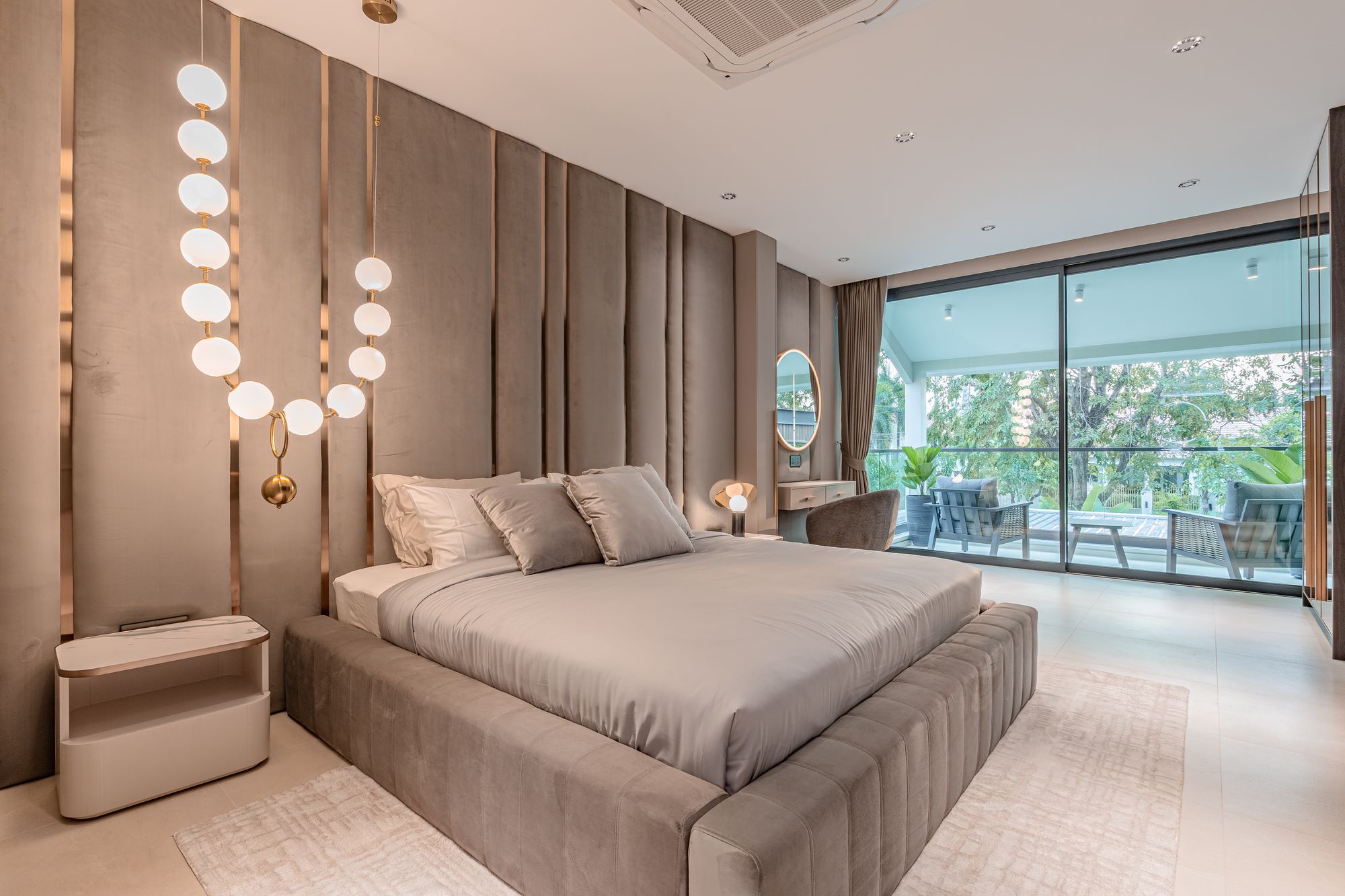 Master bedroom & TV wall