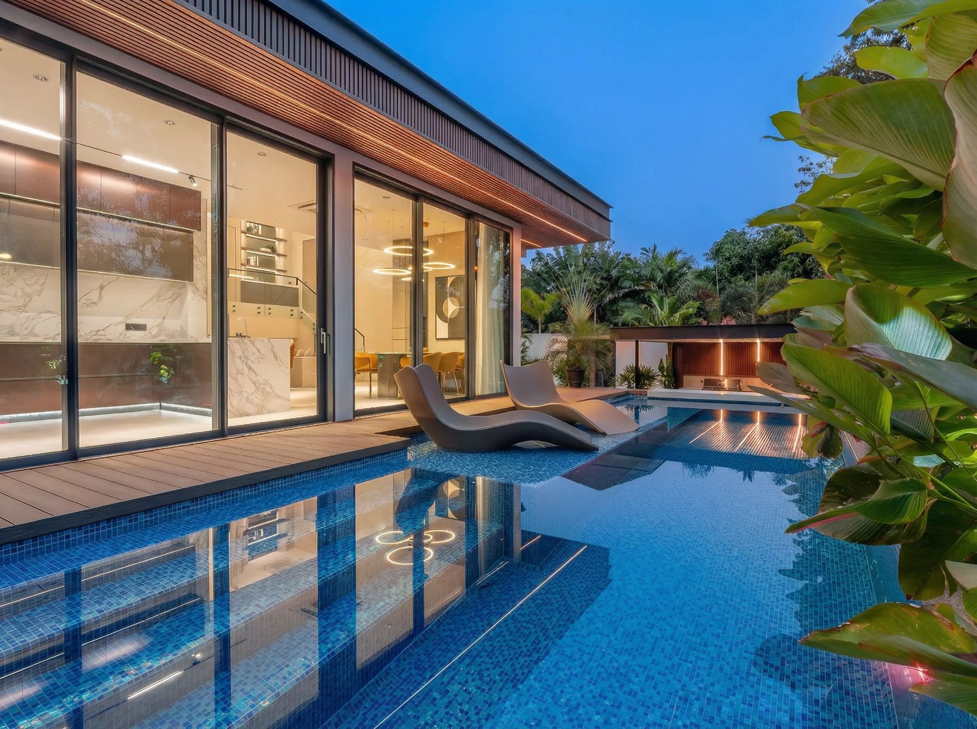 Pool at twilight